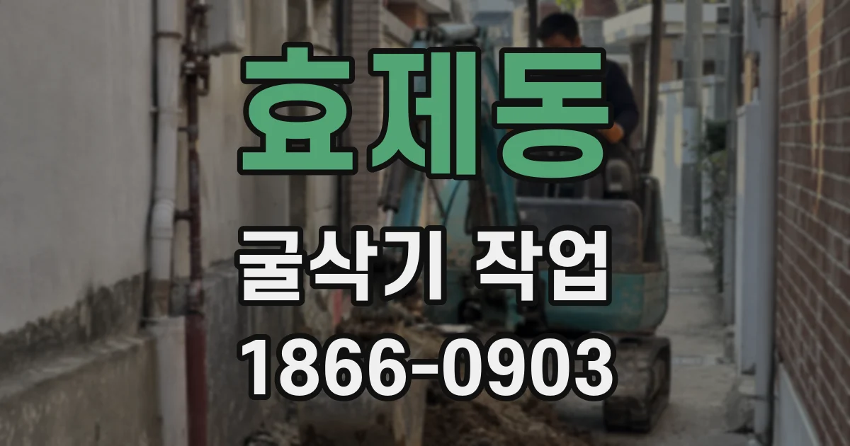 효제동 굴삭기 작업