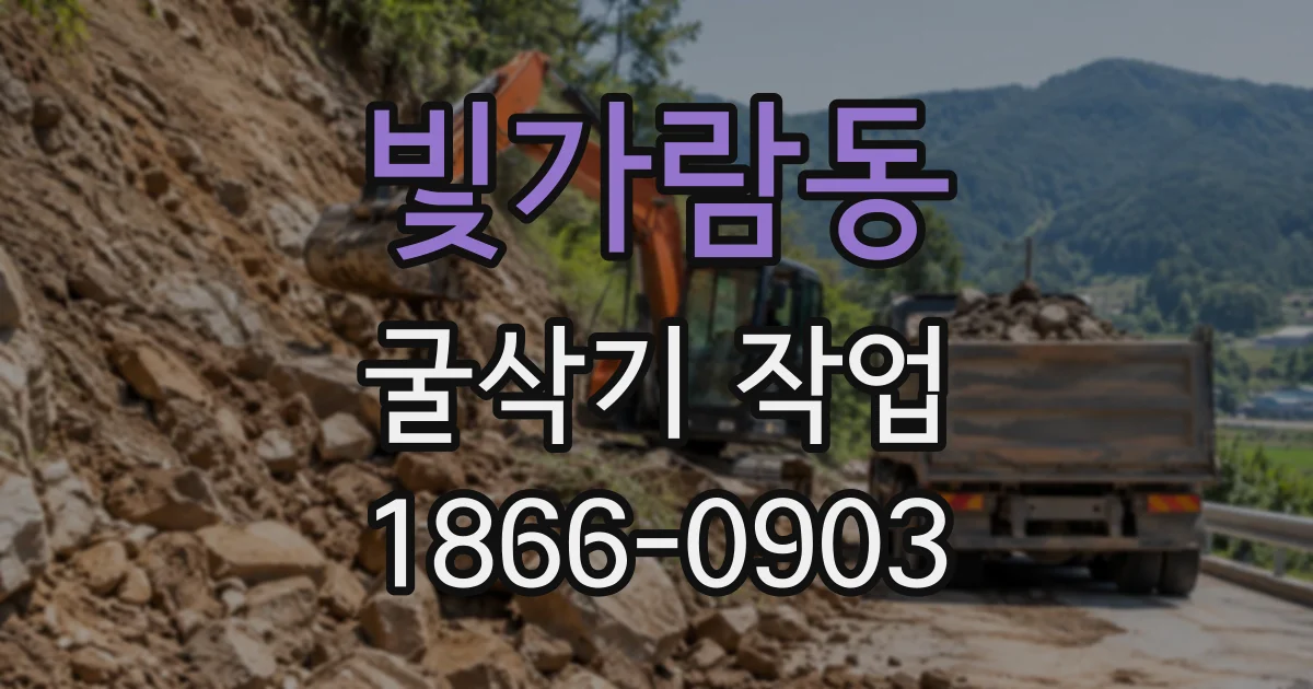빛가람동 굴삭기작업