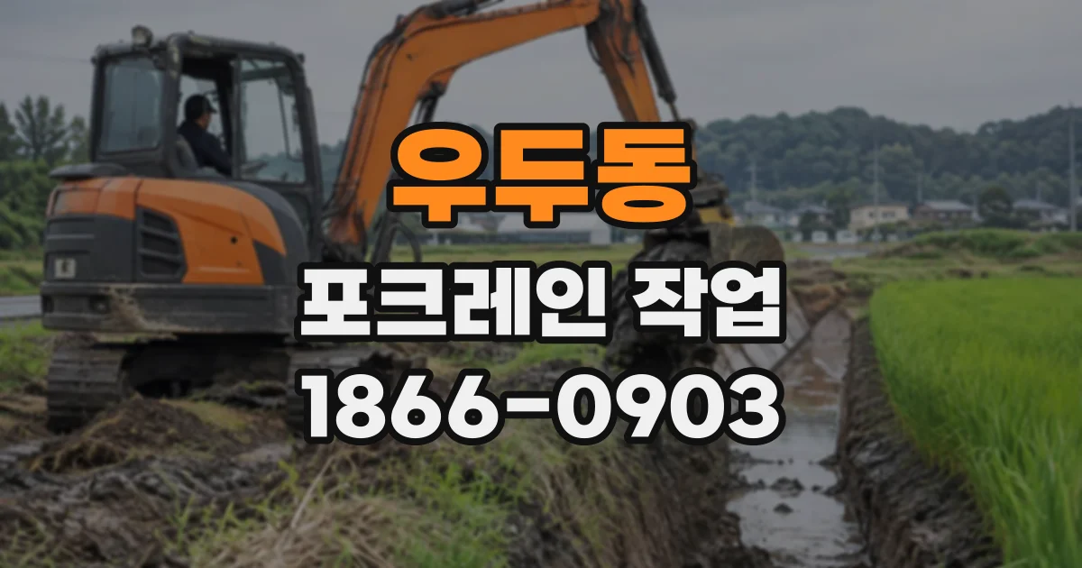 우두동 포크레인작업
