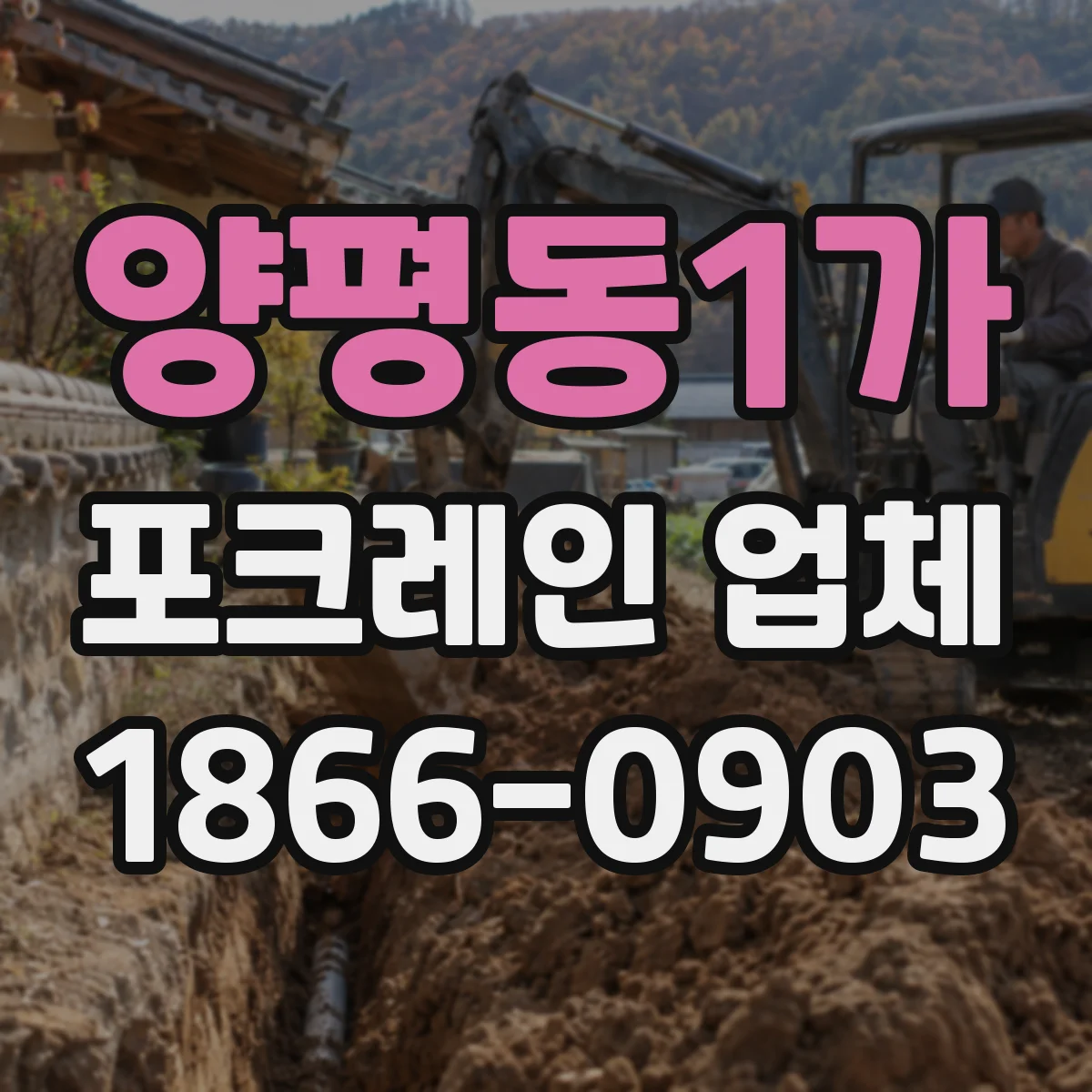 양평동1가 포크레인 업체