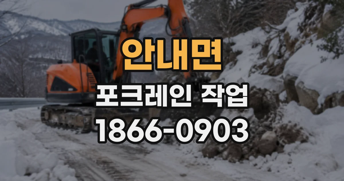안내면 포크레인작업