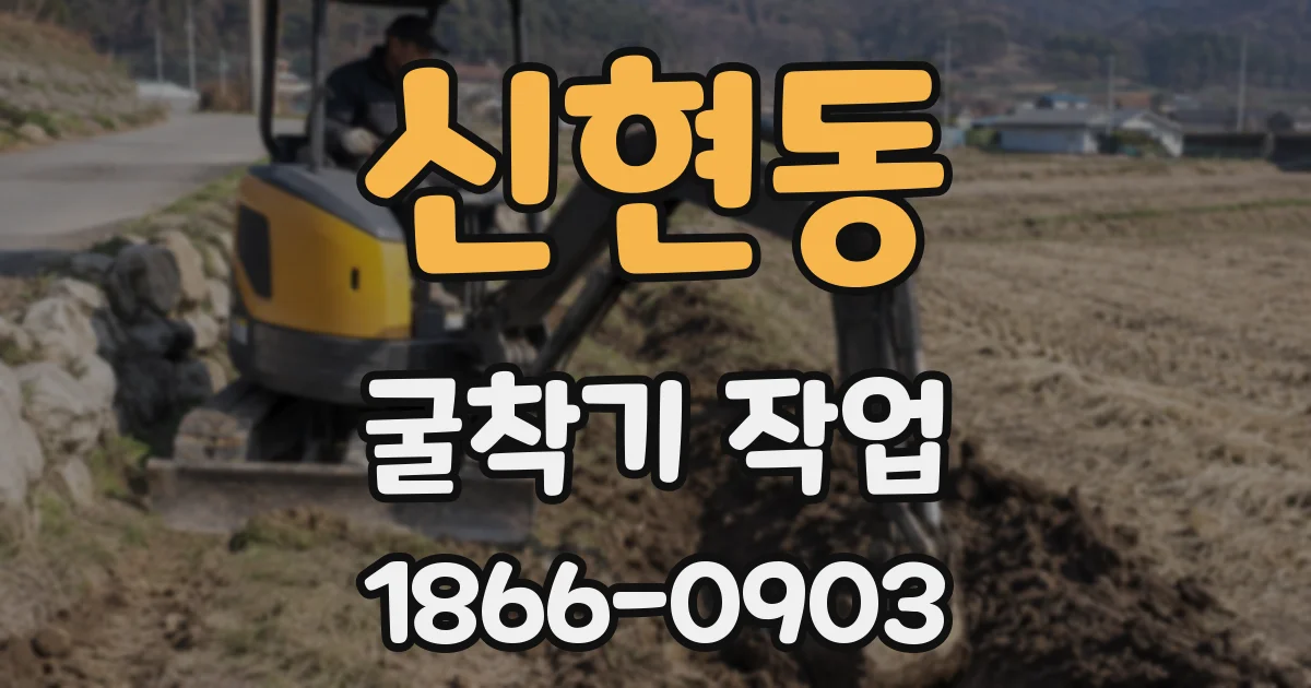 신현동 굴착기 작업