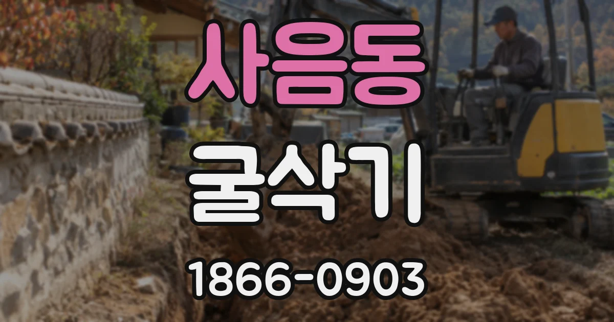 사음동 굴삭기