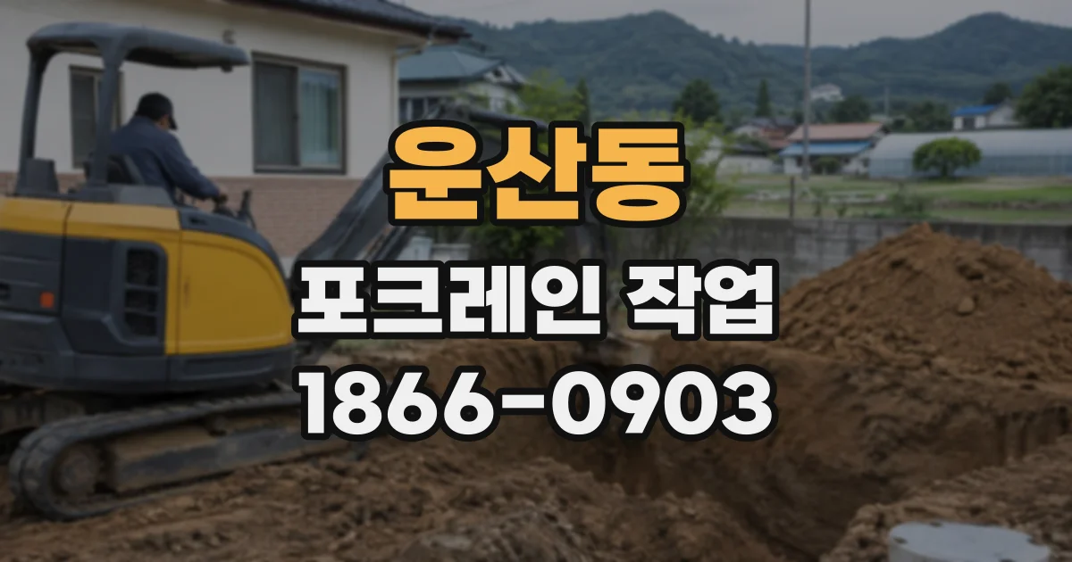 운산동 포크레인작업