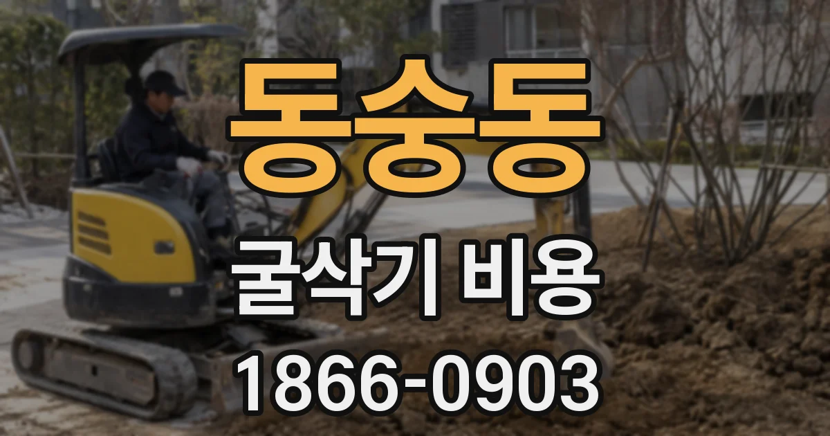 동숭동 굴삭기 비용