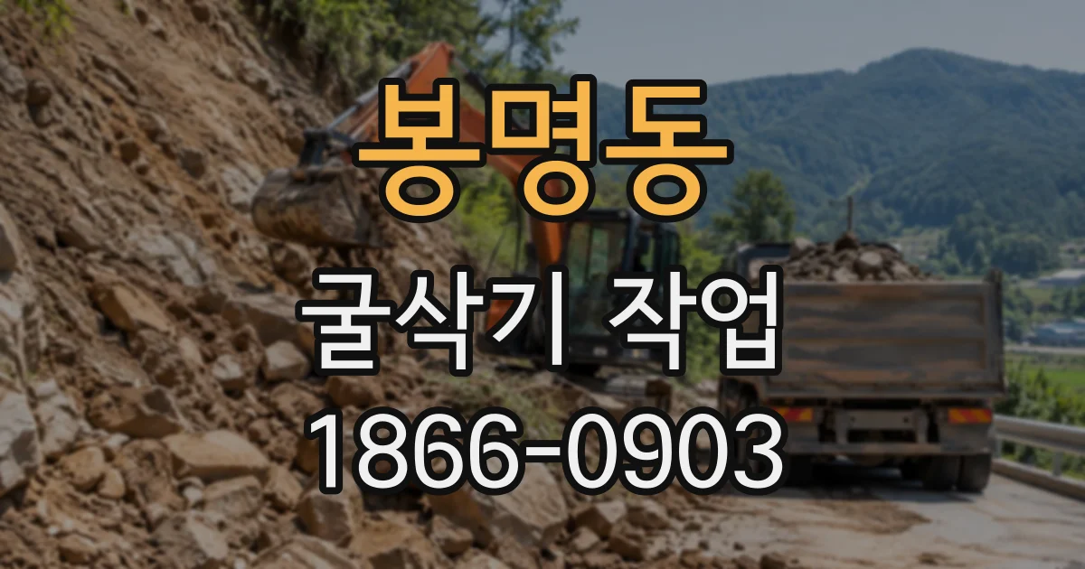 봉명동 굴삭기작업