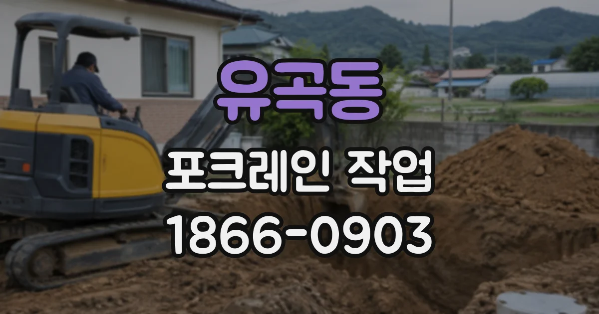 유곡동 포크레인작업