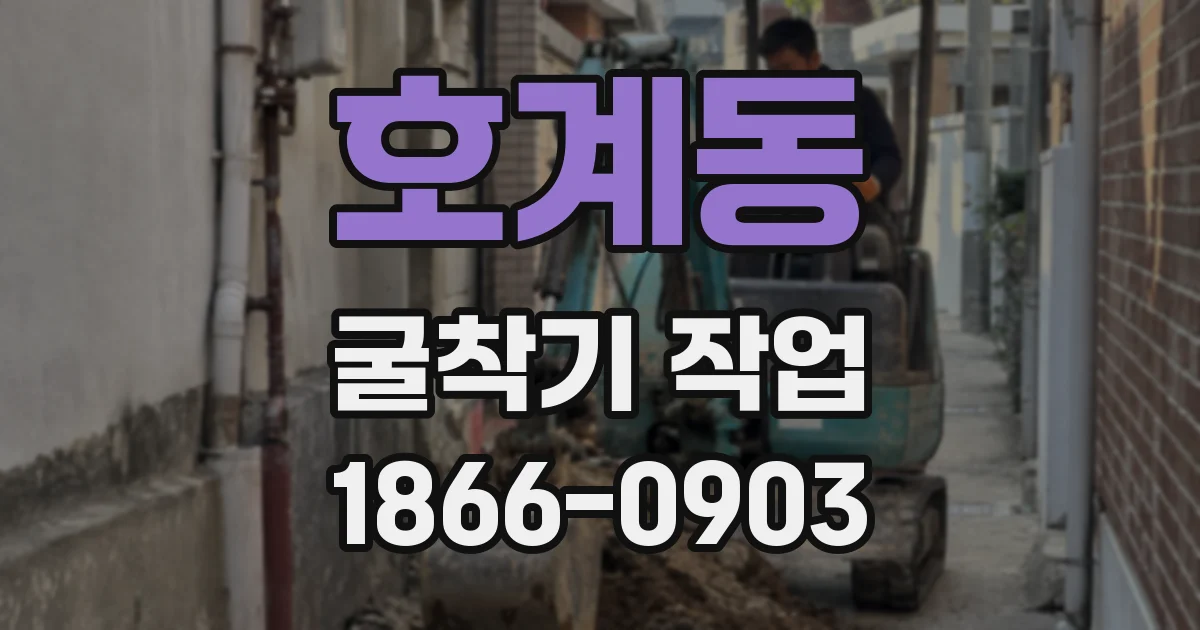 호계동 굴착기 작업
