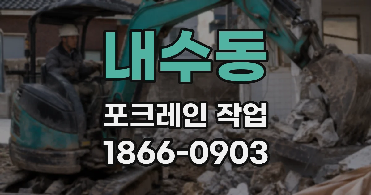 내수동 포크레인 작업