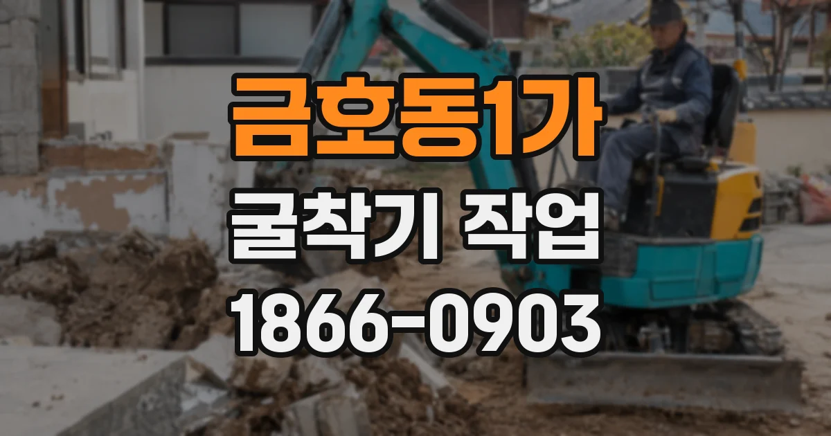 금호동1가 굴착기 작업