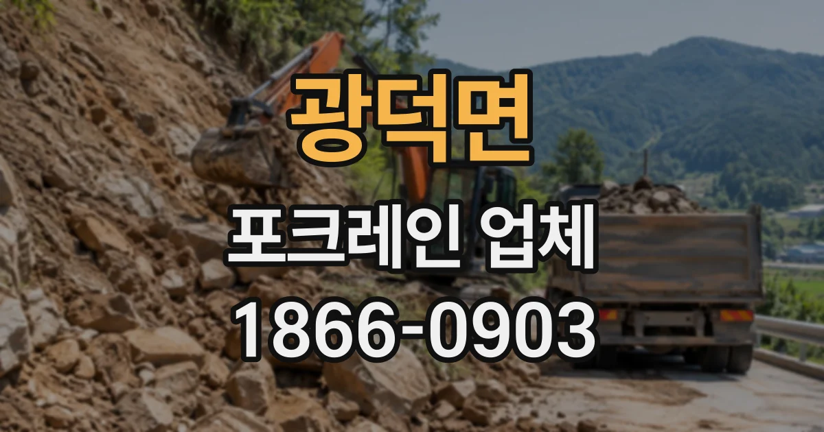 광덕면 포크레인업체