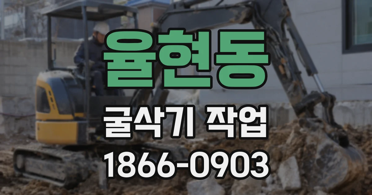 율현동 굴삭기 작업