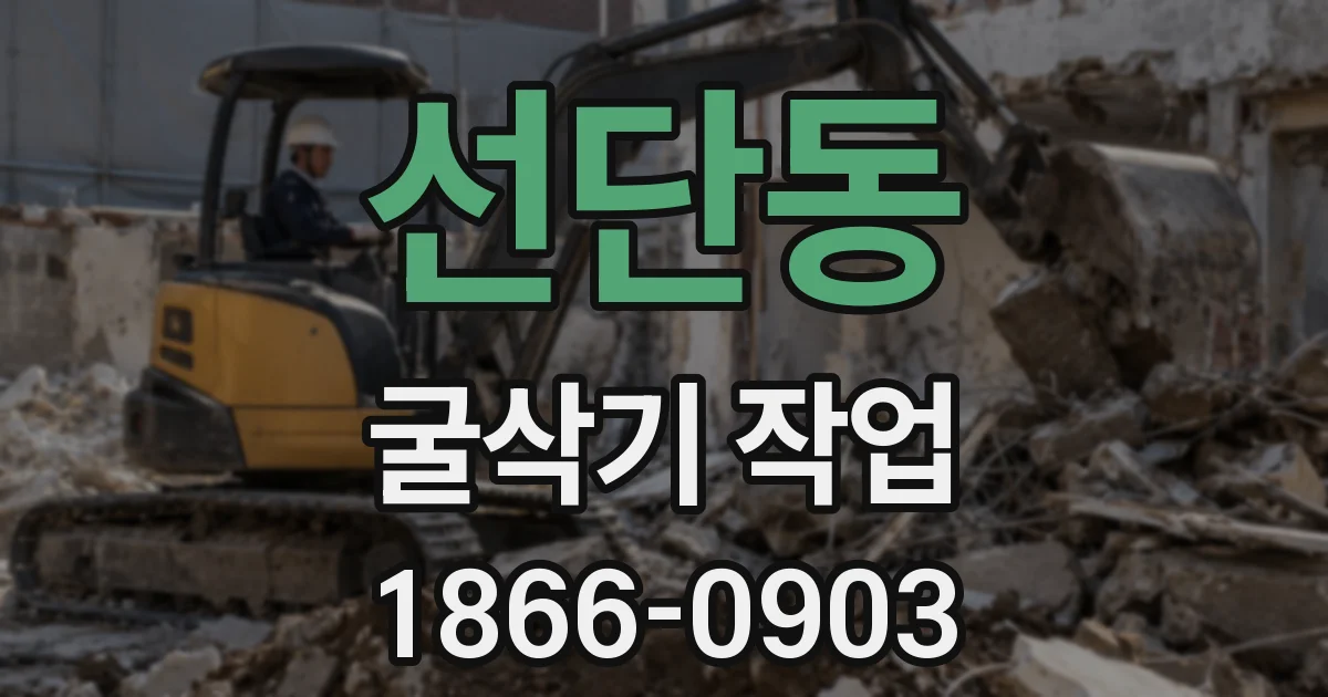 선단동 굴삭기 작업
