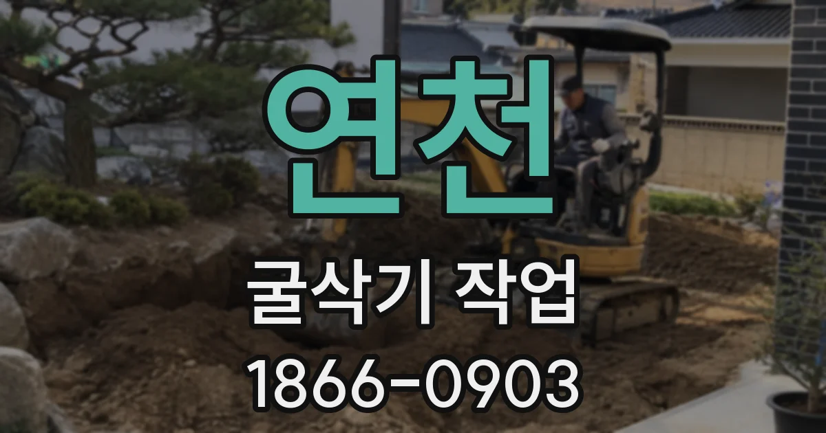 연천 굴삭기 작업