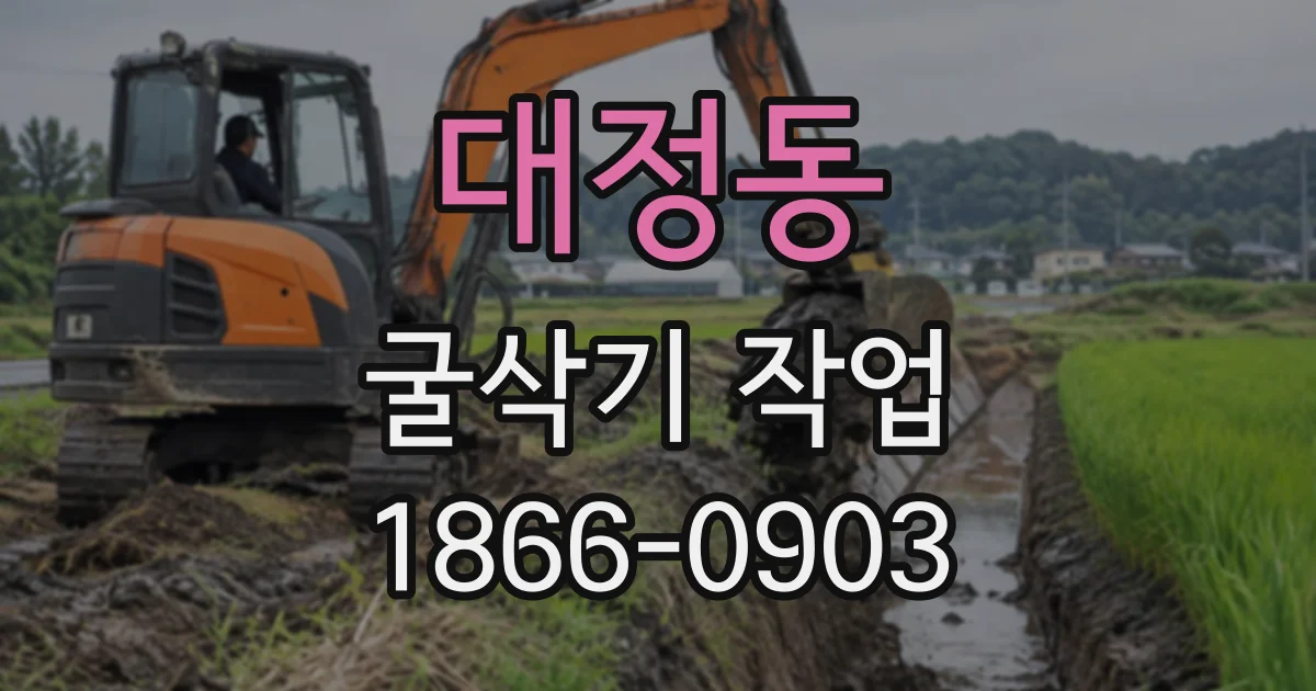대정동 굴삭기작업