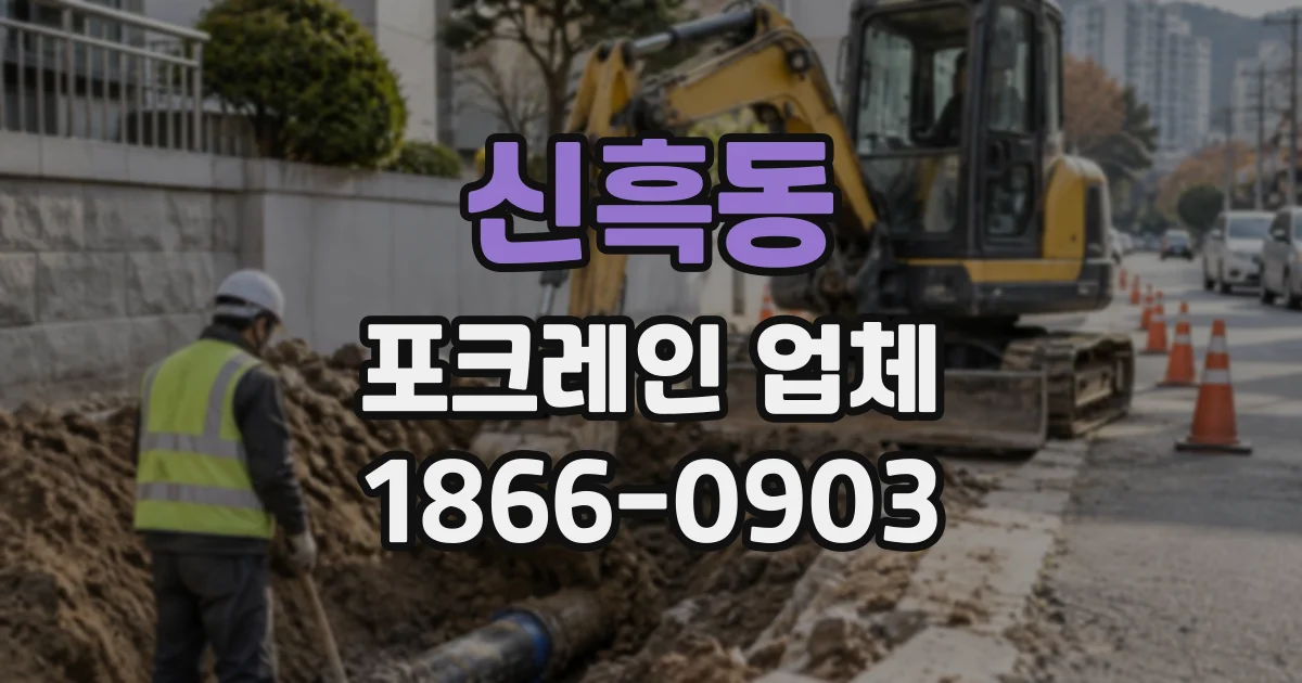 신흑동 포크레인업체