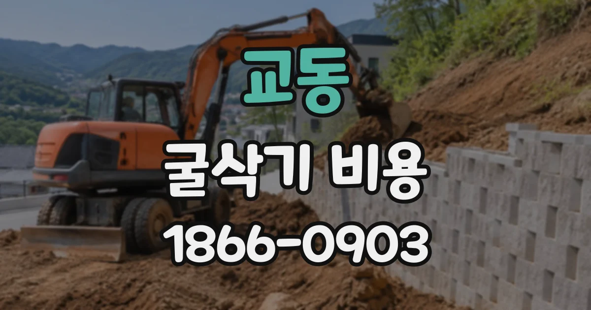 교동 굴삭기비용