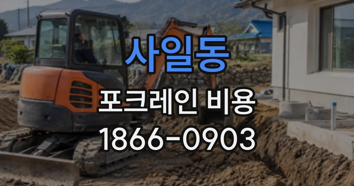 사일동 포크레인비용