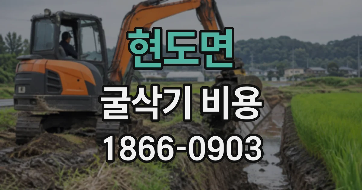 현도면 굴삭기비용