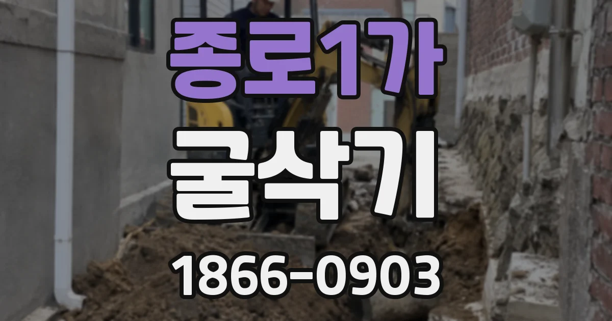 종로1가 굴삭기