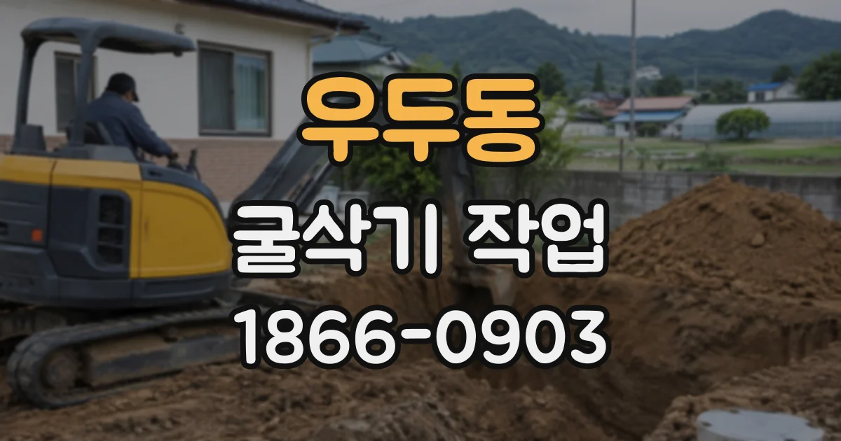 우두동 굴삭기작업
