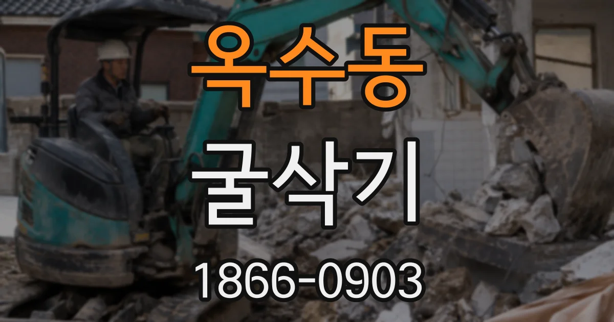 옥수동 굴삭기
