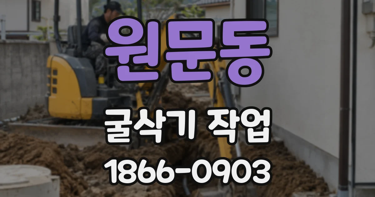 원문동 굴삭기 작업