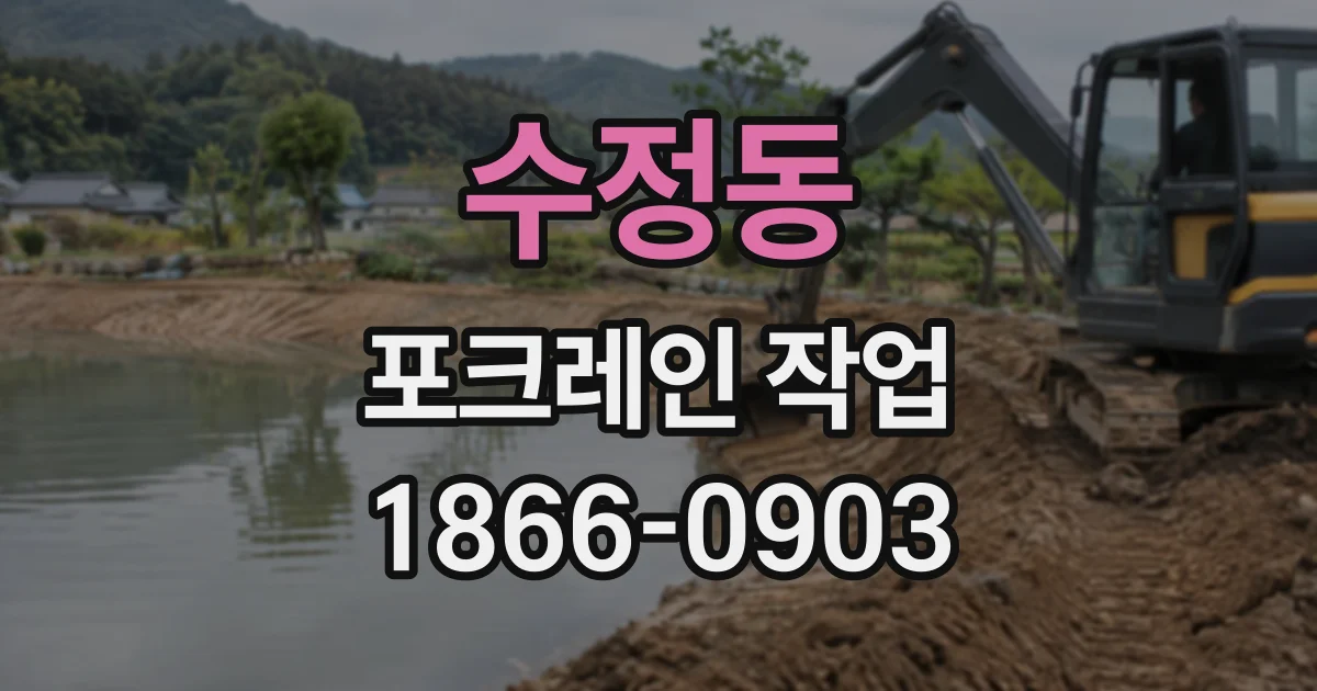수정동 포크레인작업