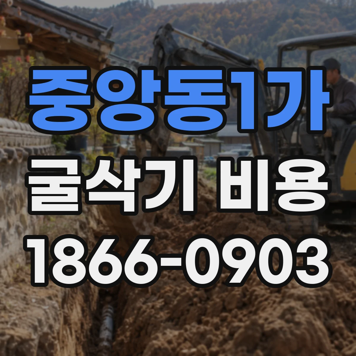 중앙동1가 굴삭기 비용