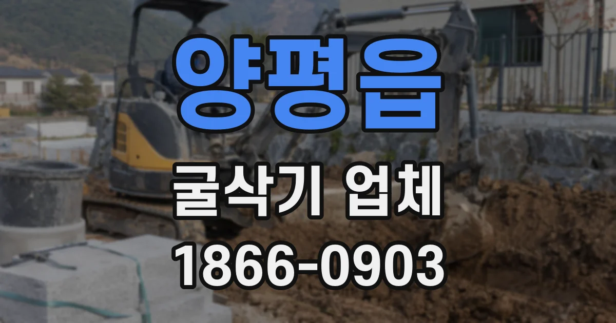 양평읍 굴삭기 업체