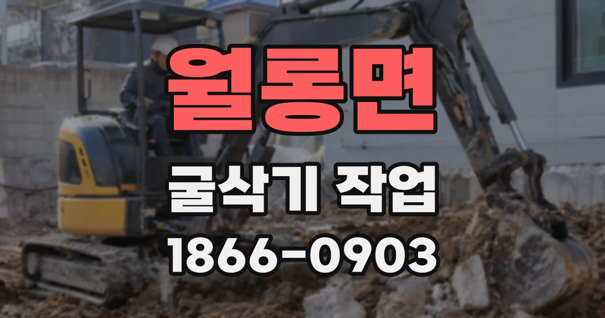 월롱면 굴삭기 작업