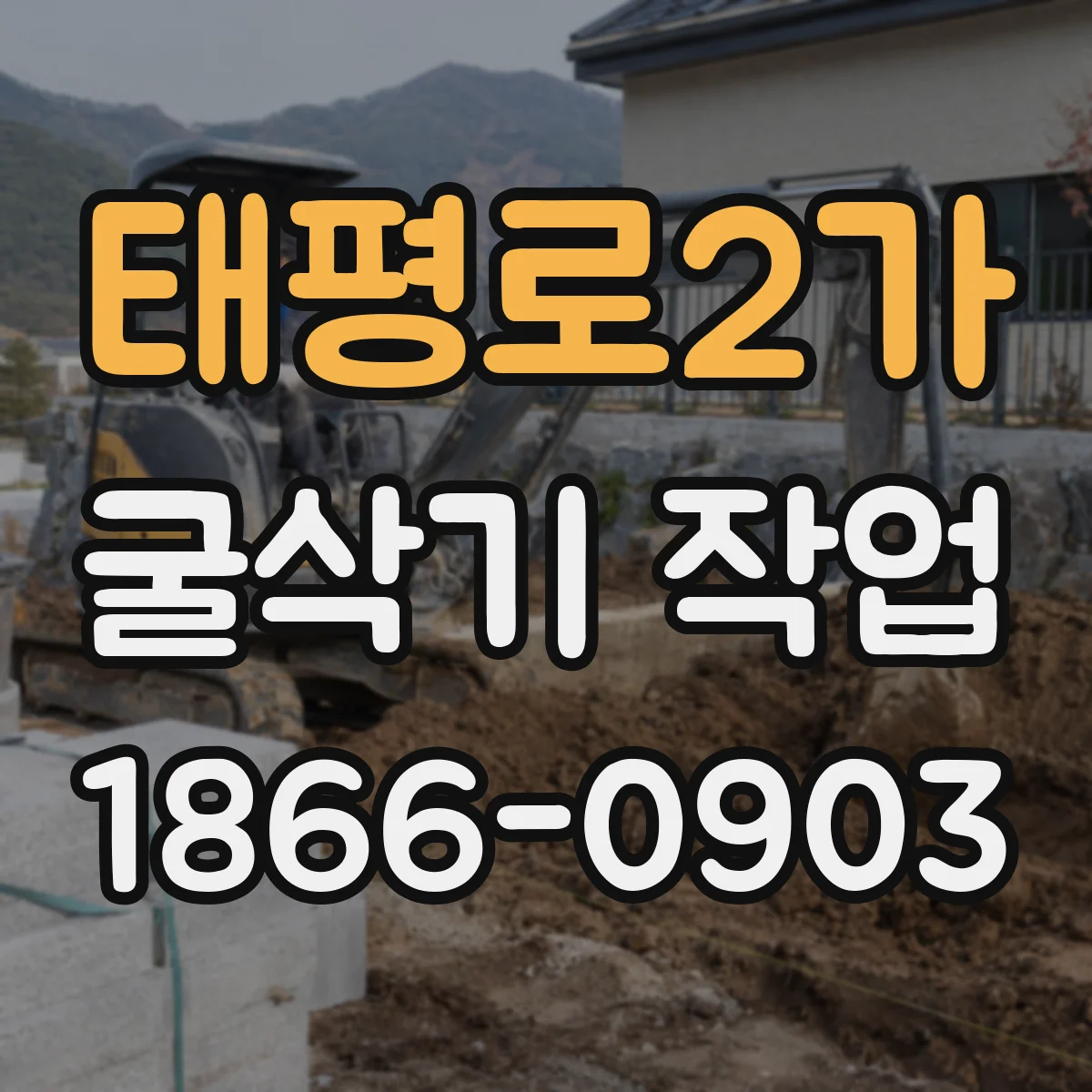 태평로2가 굴삭기 작업