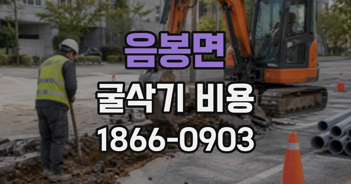 음봉면 굴삭기비용