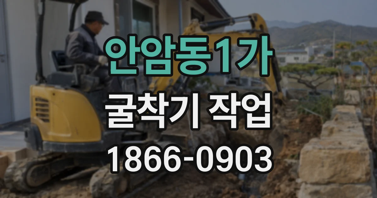 안암동1가 굴착기 작업