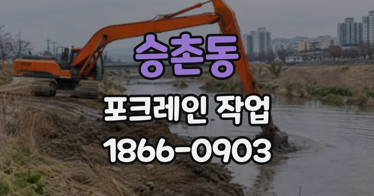 승촌동 포크레인작업