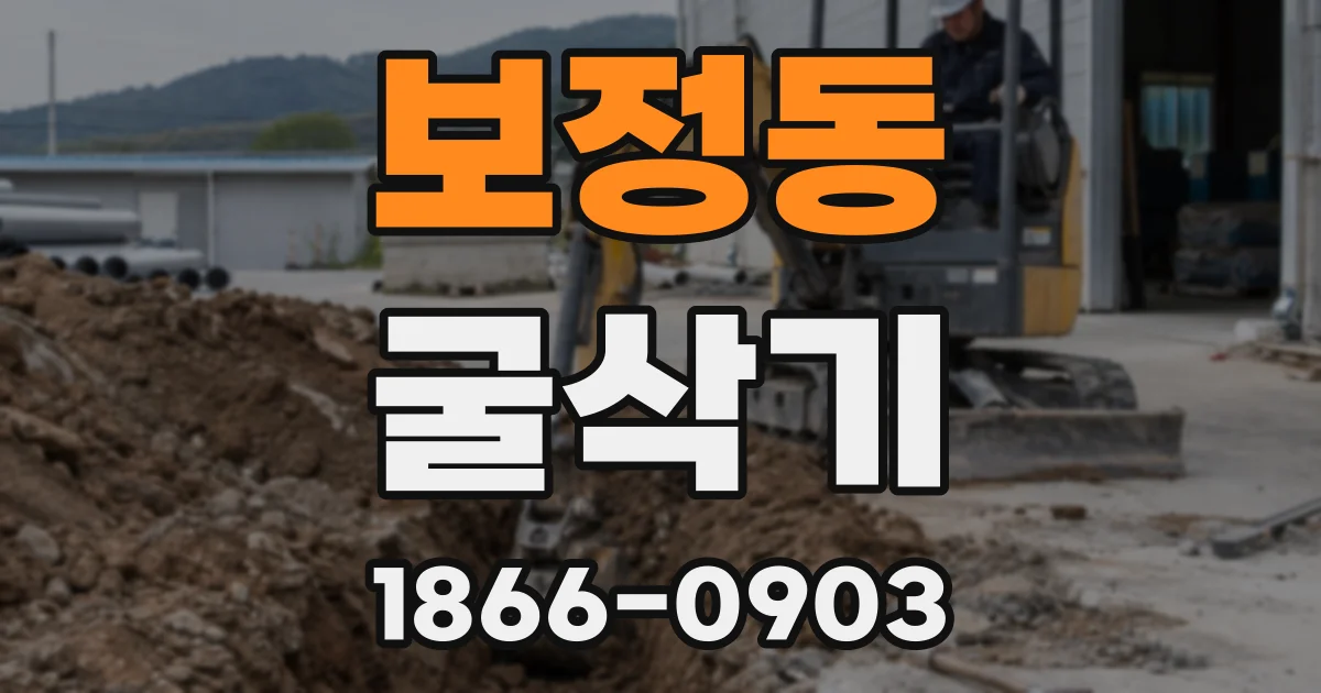 보정동 굴삭기