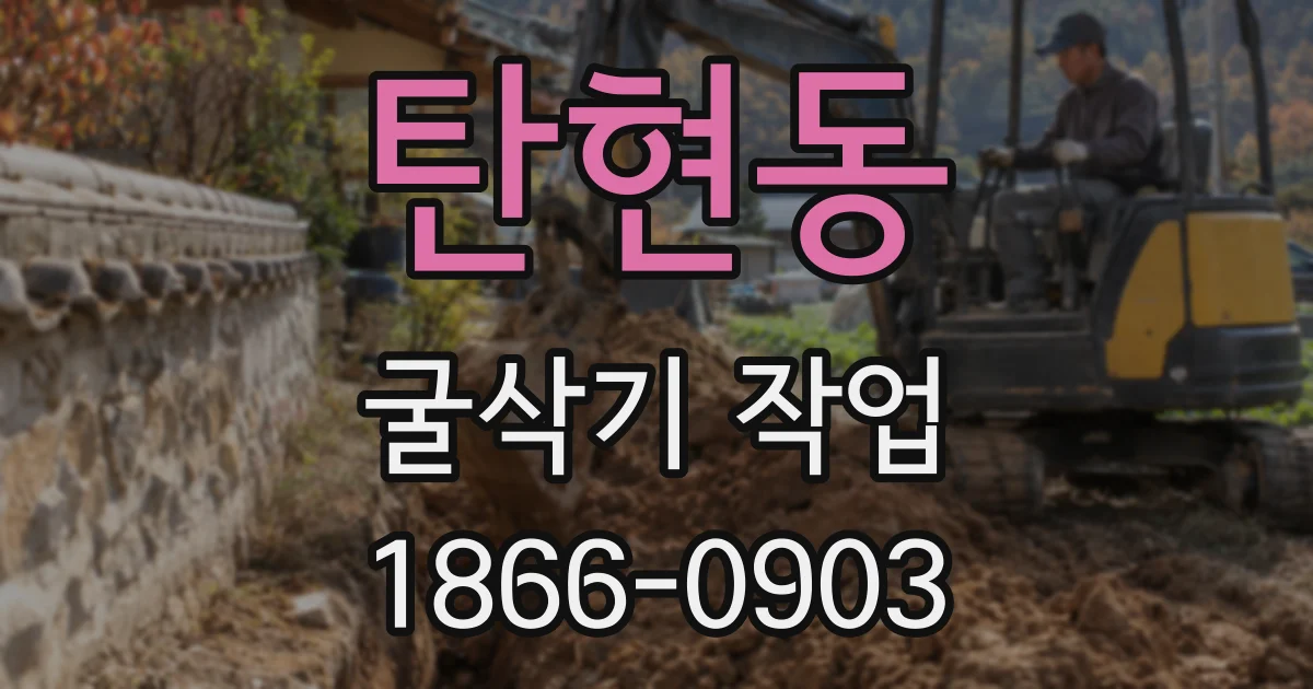 탄현동 굴삭기 작업