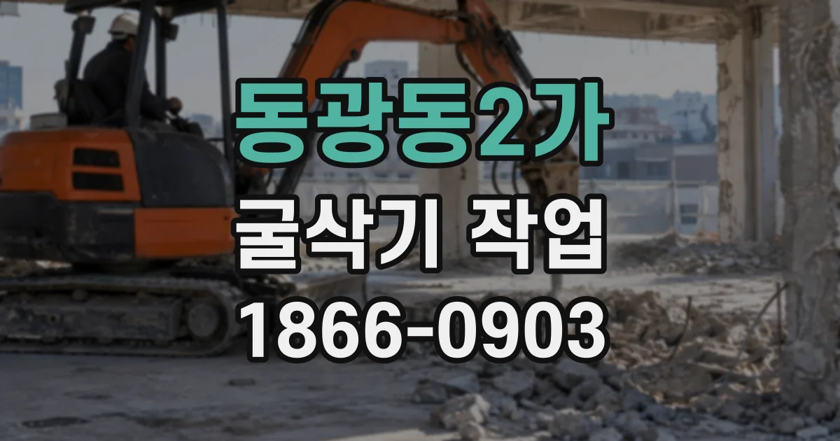 동광동2가 굴삭기작업