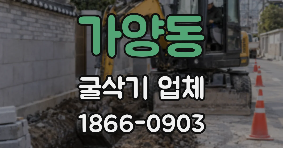 가양동 굴삭기 업체
