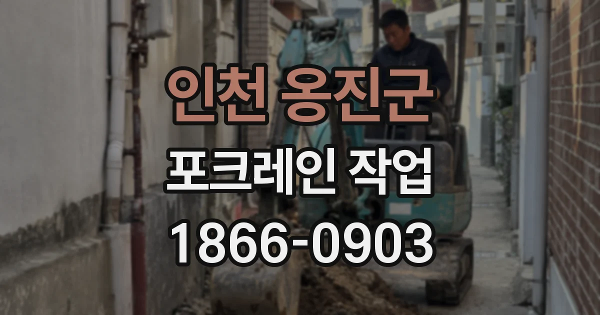 인천 옹진군 포크레인 작업