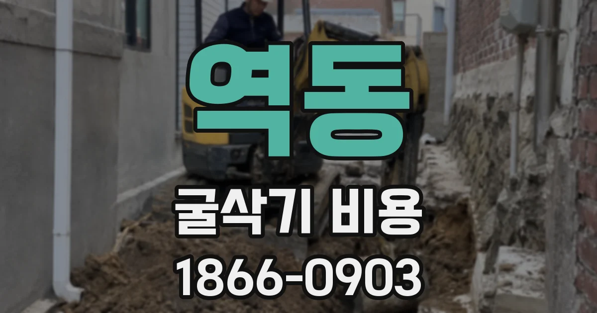 역동 굴삭기 비용