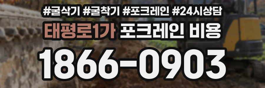 태평로1가 포크레인 비용