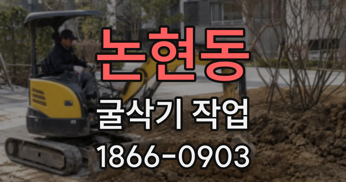 논현동 굴삭기 작업