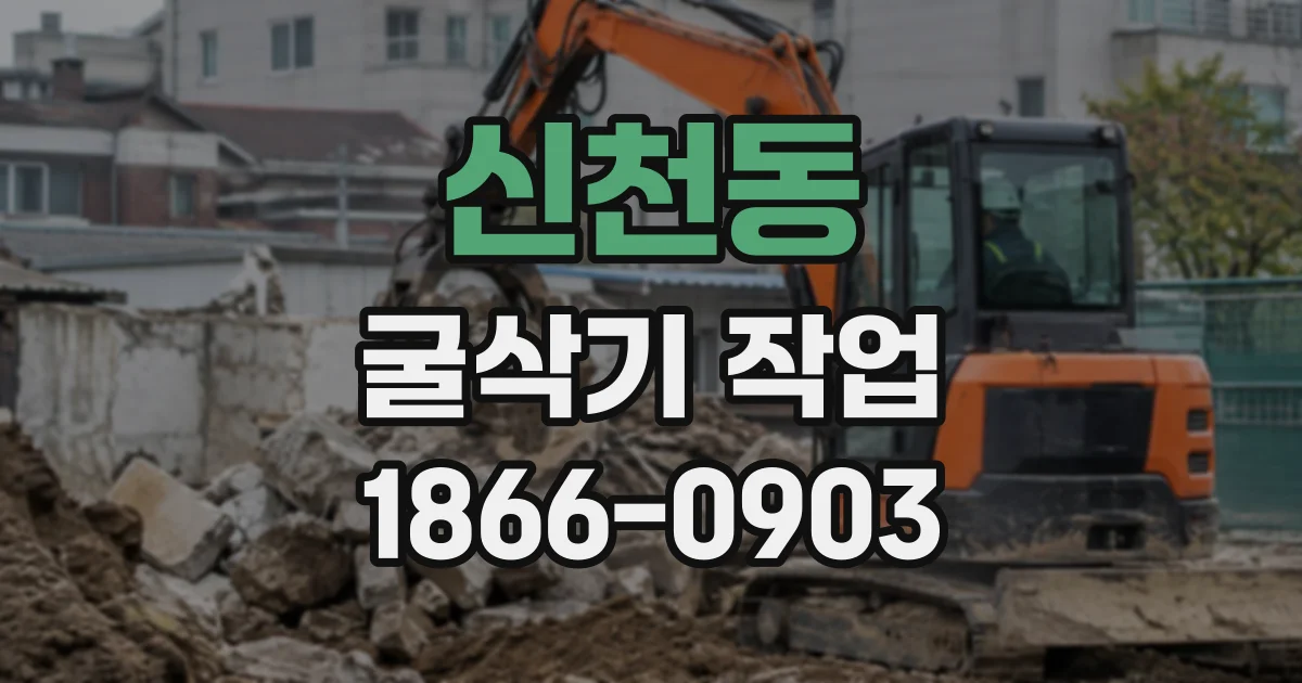 신천동 굴삭기작업