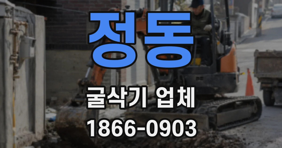 정동 굴삭기 업체