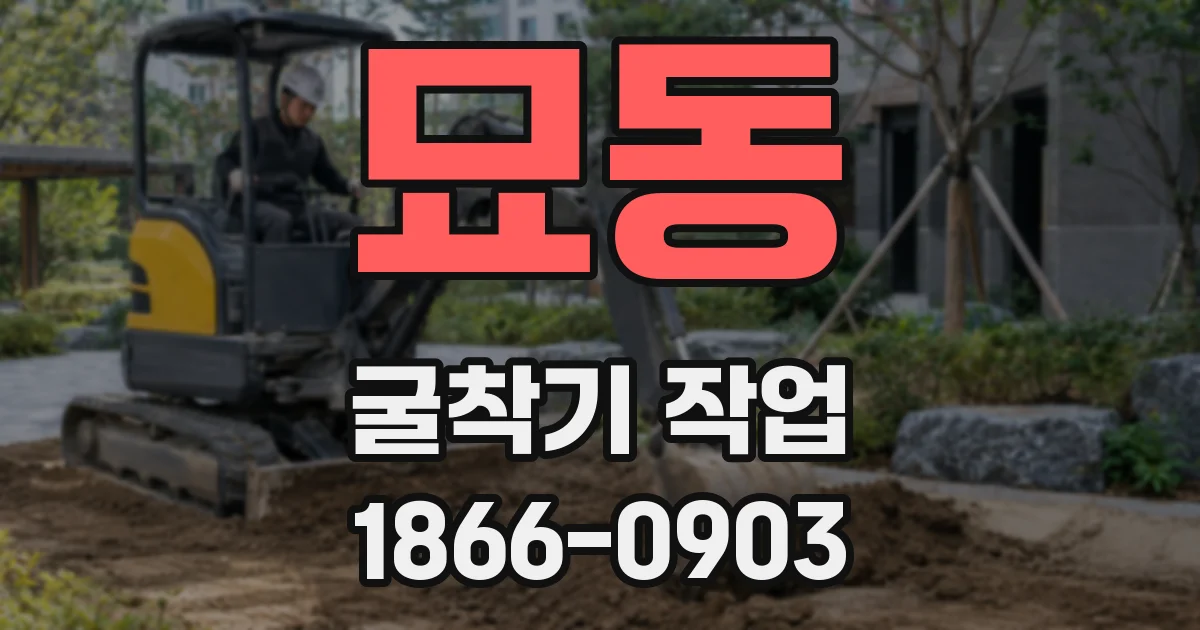 묘동 굴착기 작업