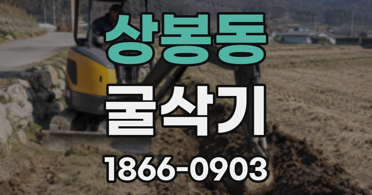 상봉동 굴삭기