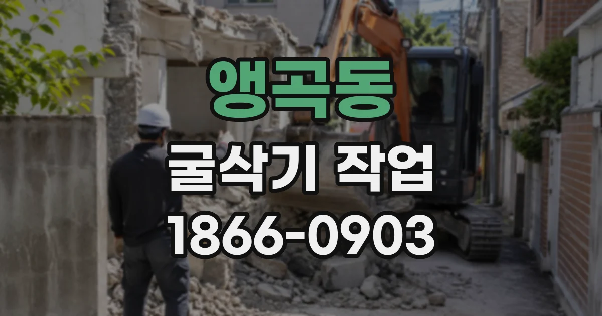 앵곡동 굴삭기작업