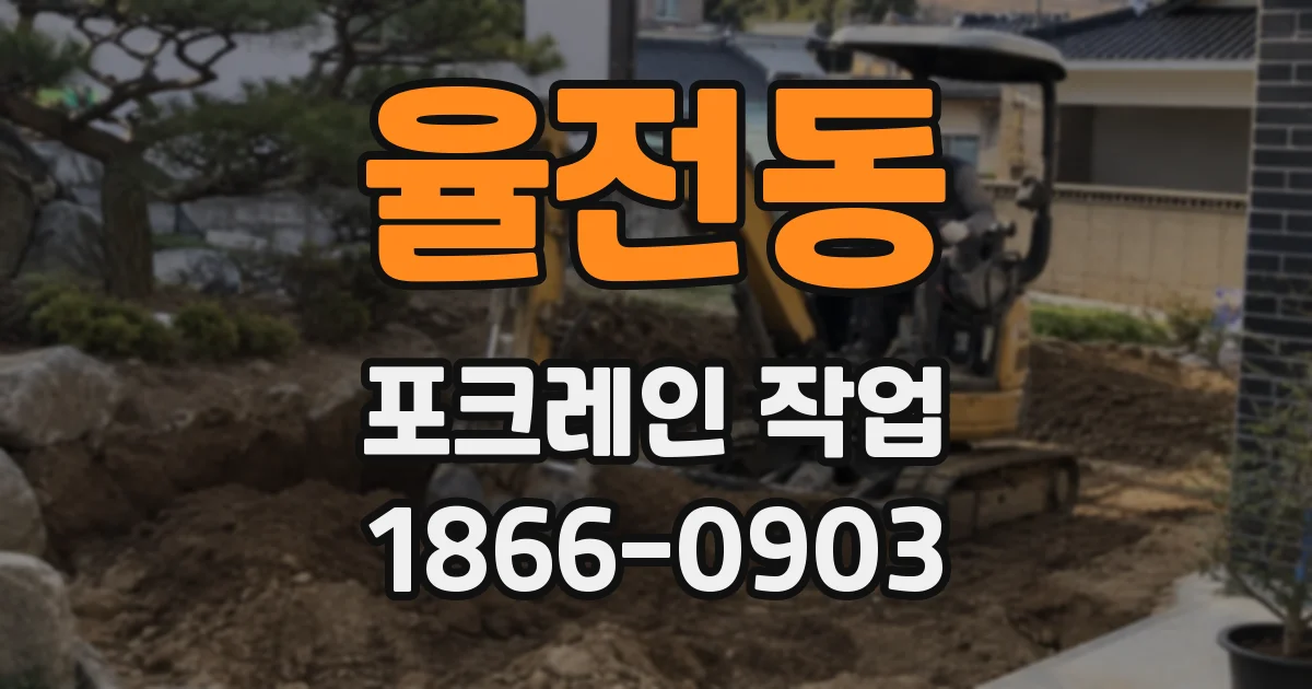 율전동 포크레인 작업