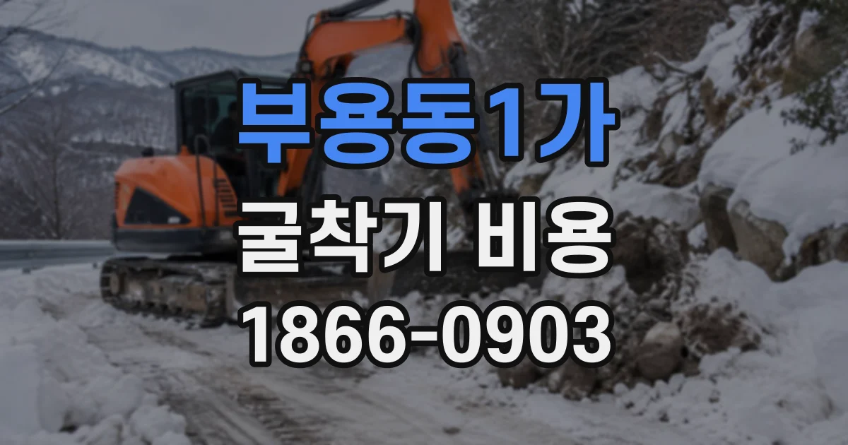 부용동1가 굴착기비용